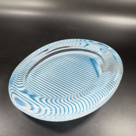 Mikasa Blue White Strips Picture Frame Polished Crystal Glass Made In Japan - Picture 12 of 13